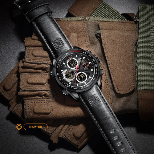 RELOJ HOMBRE CUERO NAV-67/NAV-68