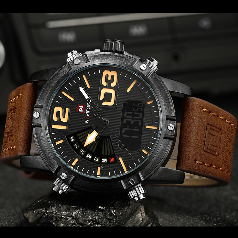 RELOJ NAVIFORCE - MARRÌÒN DE CUERO | SKU: NAV-16 - CLOCK-PERU