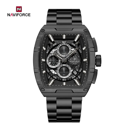 RELOJ NAVIFORCE ORIGINAL ACERO TIPO RM ACERO NEGRO | SKU: NAV-127