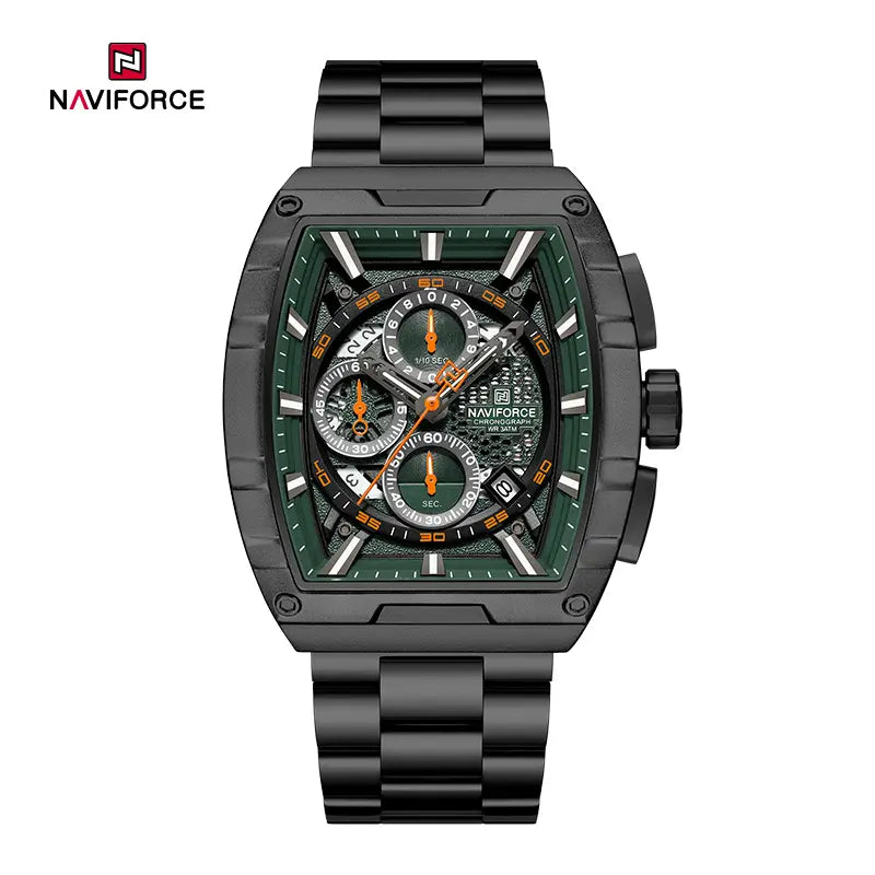 RELOJ NAVIFORCE ORIGINAL ACERO TIPO RM ACERO NEGRO | SKU: NAV-128