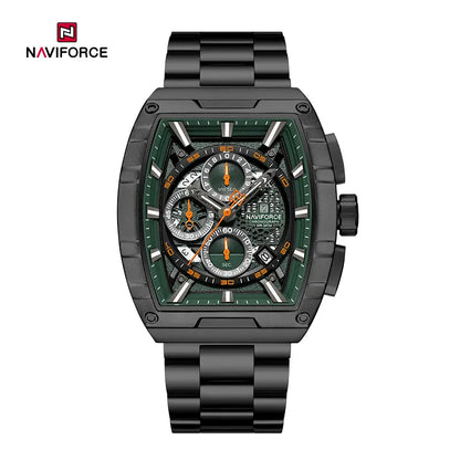 RELOJ NAVIFORCE ORIGINAL ACERO TIPO RM ACERO NEGRO | SKU: NAV-128