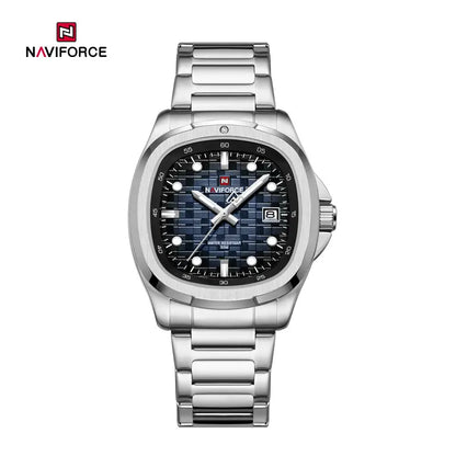 RELOJ NAVIFORCE ORIGINAL NF9242 MOVIMIENTO JAPONÉS DIAL CUADRADO PLATEADO | SKU: NAV-250