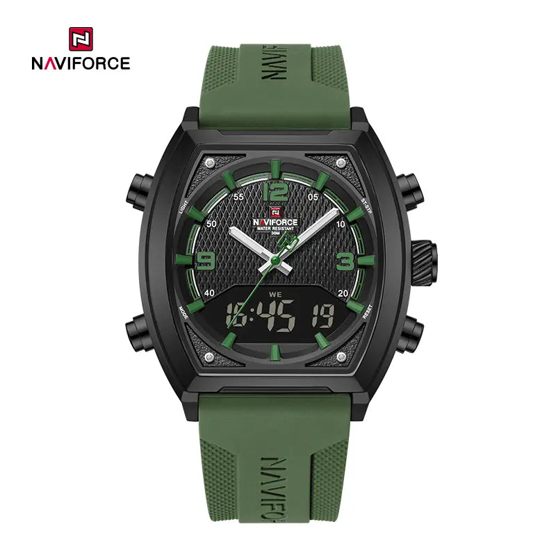 RELOJ NAVIFORCE ORIGINAL PANTALLA DUAL CORREA SILICONA LUMINOSO IMPERMEABLE
