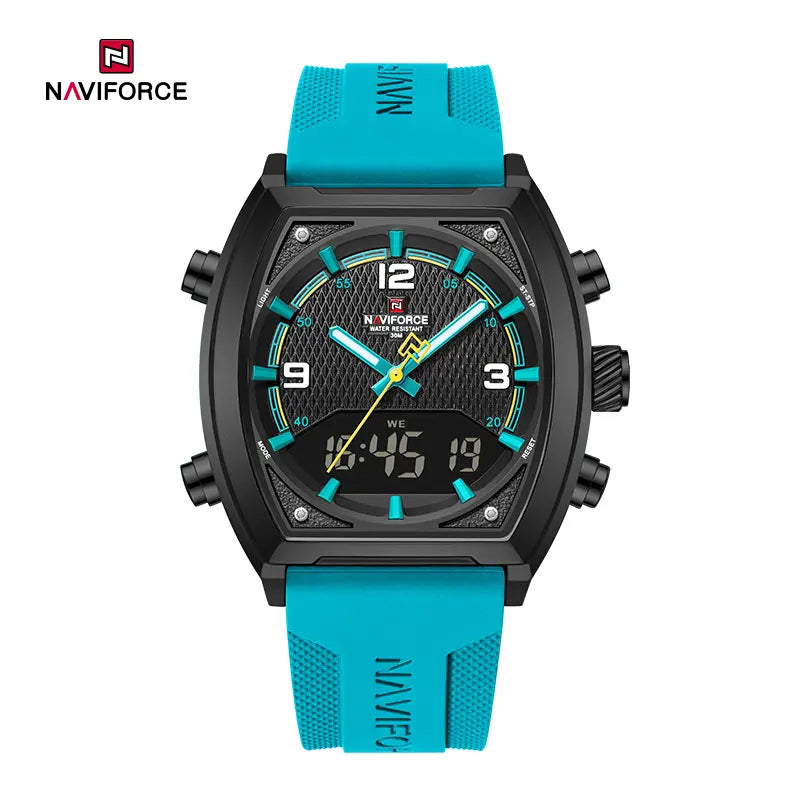 RELOJ NAVIFORCE ORIGINAL PANTALLA DUAL CORREA SILICONA LUMINOSO IMPERMEABLE
