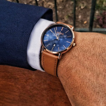 RELOJES CUARZO OLEVS ELEGANTE EN MARRÓN, CARAMELO Y AZUL I SKU: OLE-1 I OLE-3 I OLE-4