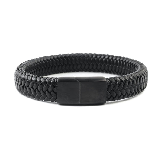 BRAZALETE BERLIN FINE LEATHER - NEGRO |  BRA-30