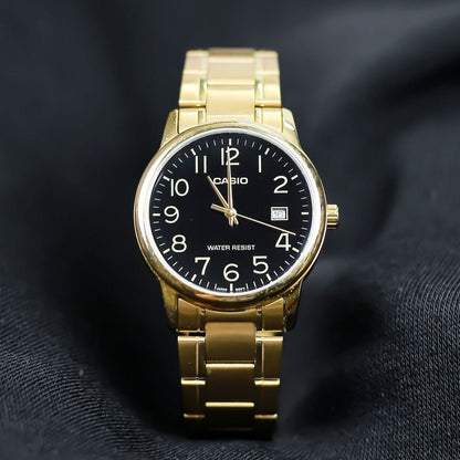 RELOJ CASIO ORIGINAL DORADO MTP-V002G-1B | CAS-19