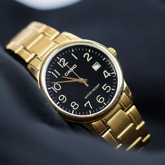 RELOJ CASIO ORIGINAL DORADO MTP-V002G-1B | CAS-19