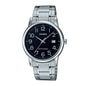 RELOJ CASIO STEEL NEGRO MTP-V002D-1B ELEGANTE | SKU: CAS-16