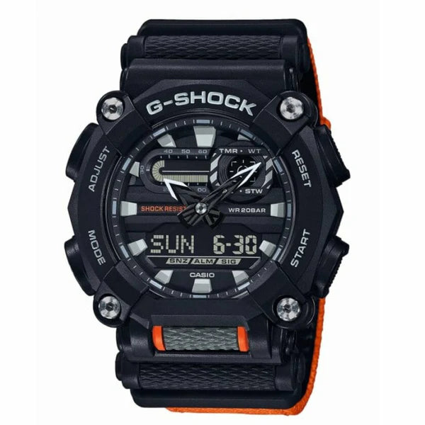RELOJ G-SHOCK DEPORTIVO NEGRO CON ANARANJADO | SKU: G-S-206