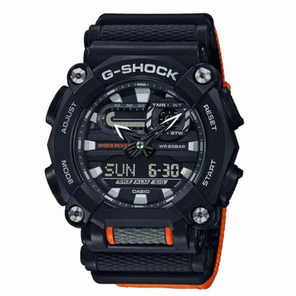 RELOJ G-SHOCK DEPORTIVO NEGRO CON ANARANJADO | SKU: G-S-206