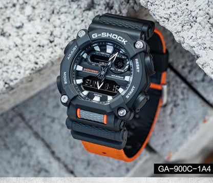 RELOJ G-SHOCK DEPORTIVO NEGRO CON ANARANJADO | SKU: G-S-206