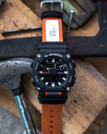 RELOJ G-SHOCK DEPORTIVO NEGRO CON ANARANJADO | SKU: G-S-206