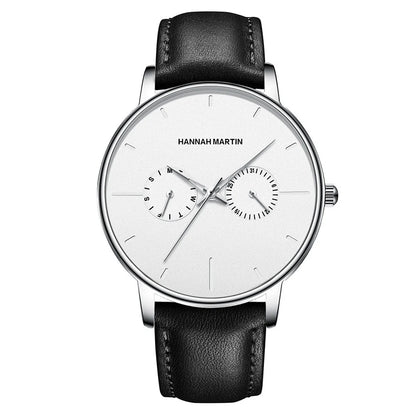 RELOJ ORIGINAL HANNAH MARTIN ELEGANTE Y CASUAL - NEGRO BLANCO | SKU: HAN-77