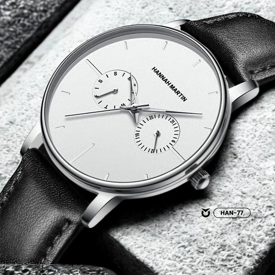 RELOJ ORIGINAL HANNAH MARTIN ELEGANTE Y CASUAL - NEGRO, MARRON Y PLATEADO | HAN-73 | HAN-74 | HAN-75 | HAN-76 | HAN-77 | HAN-78