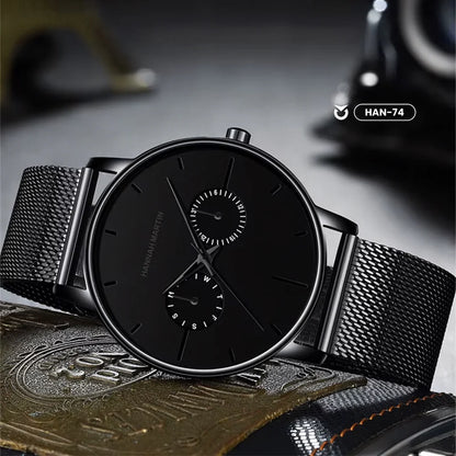 RELOJ ORIGINAL HANNAH MARTIN ELEGANTE Y CASUAL - NEGRO, MARRON Y PLATEADO | HAN-73 | HAN-74 | HAN-75 | HAN-76 | HAN-77 | HAN-78