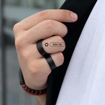 ANILLO RACE NEGRO I PLATEADO  | RIN-16 I RIN-17