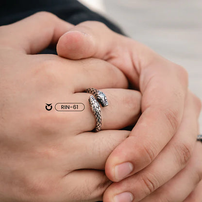 ANILLO SLIM SNAKE PLATEADO | RIN-61