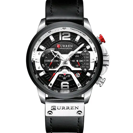 RELOJ CURREN ORIGINAL - CASUAL COLOR NEGRO Y PLATA 8329 | CUR-117