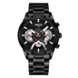 RELOJ NIBOSI ORIGINAL- ACERO NEGRO PLATA | SKU: NIB-8