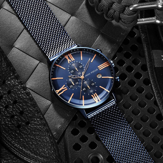 RELOJ MINIFOCUS - AZUL ACERO | SKU: MIN-11