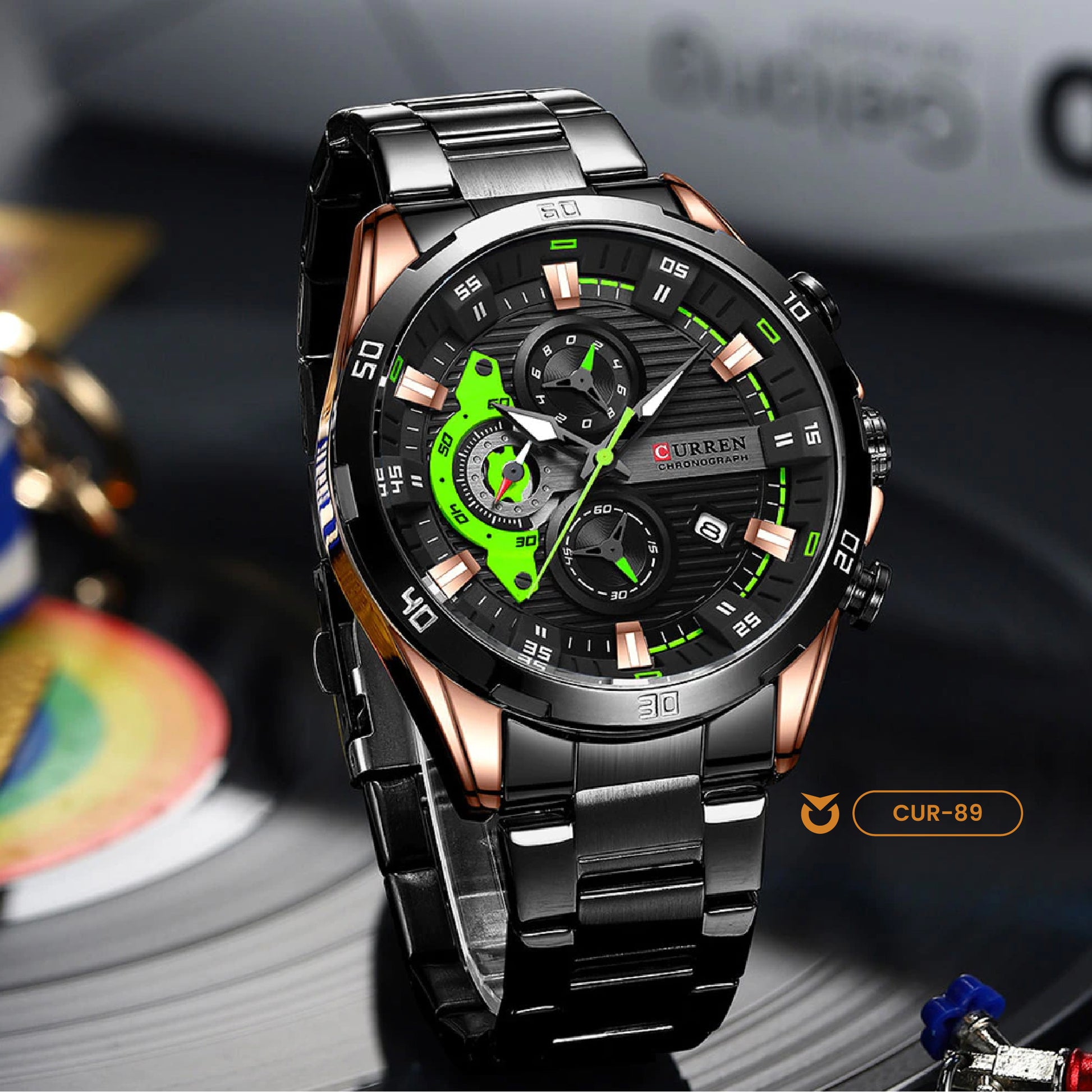 Reloj_Curren-Negro-8402 - elegante - negro -  Caballeros