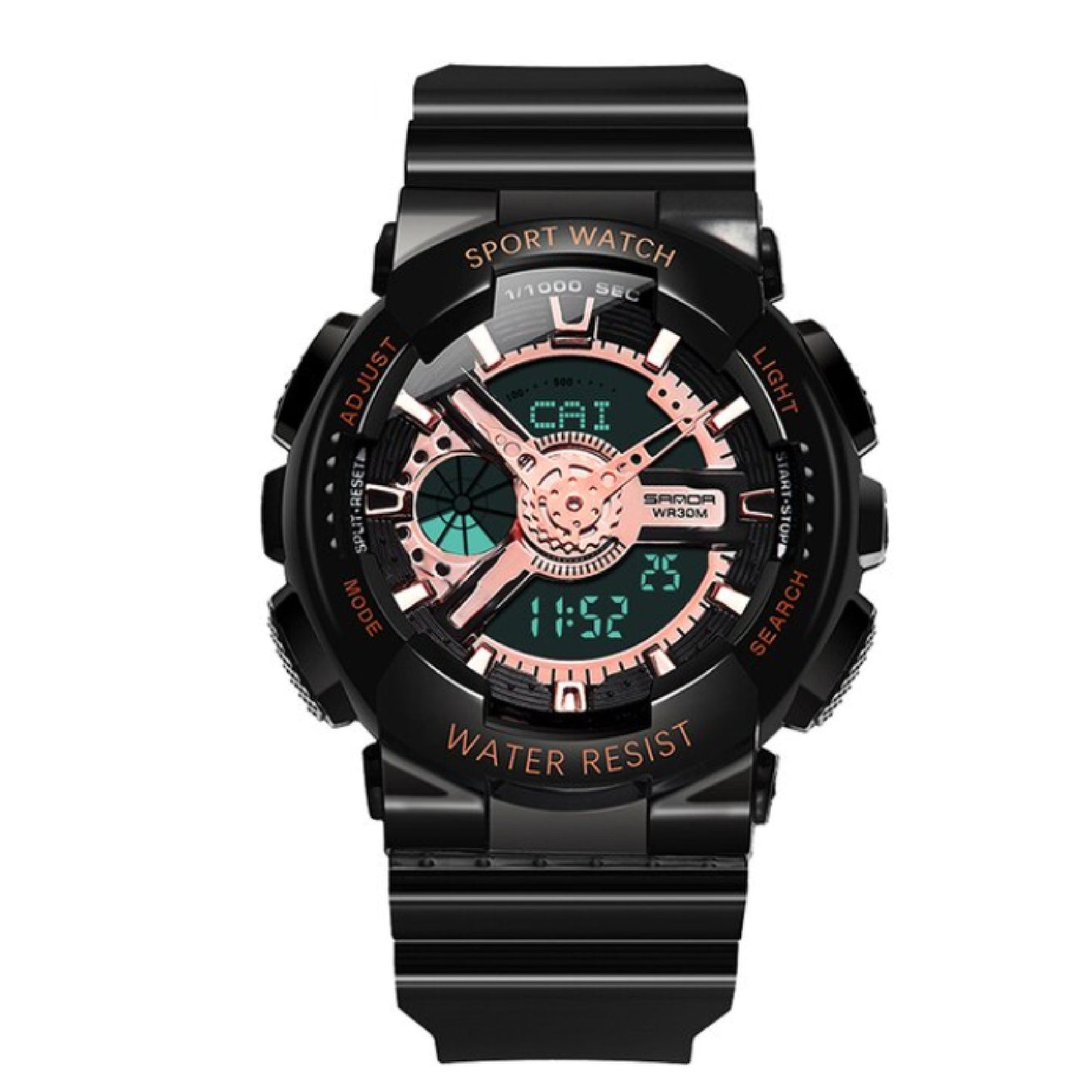 RELOJ SANDA NEGRO PERLA ROSA | SAN-36