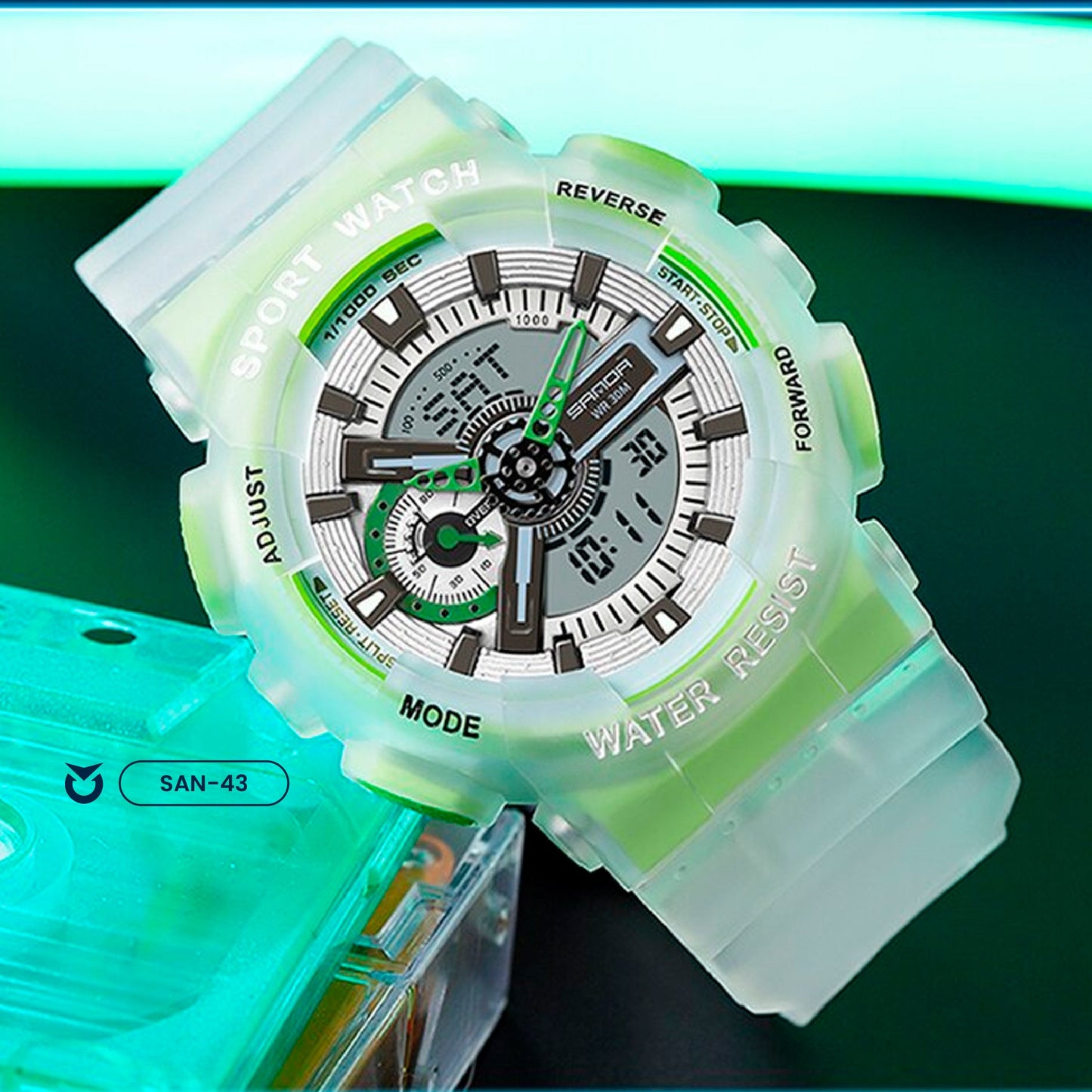RELOJ SANDA DEPORTIVO BLANCO LEMON FANTASMA | SAN-43