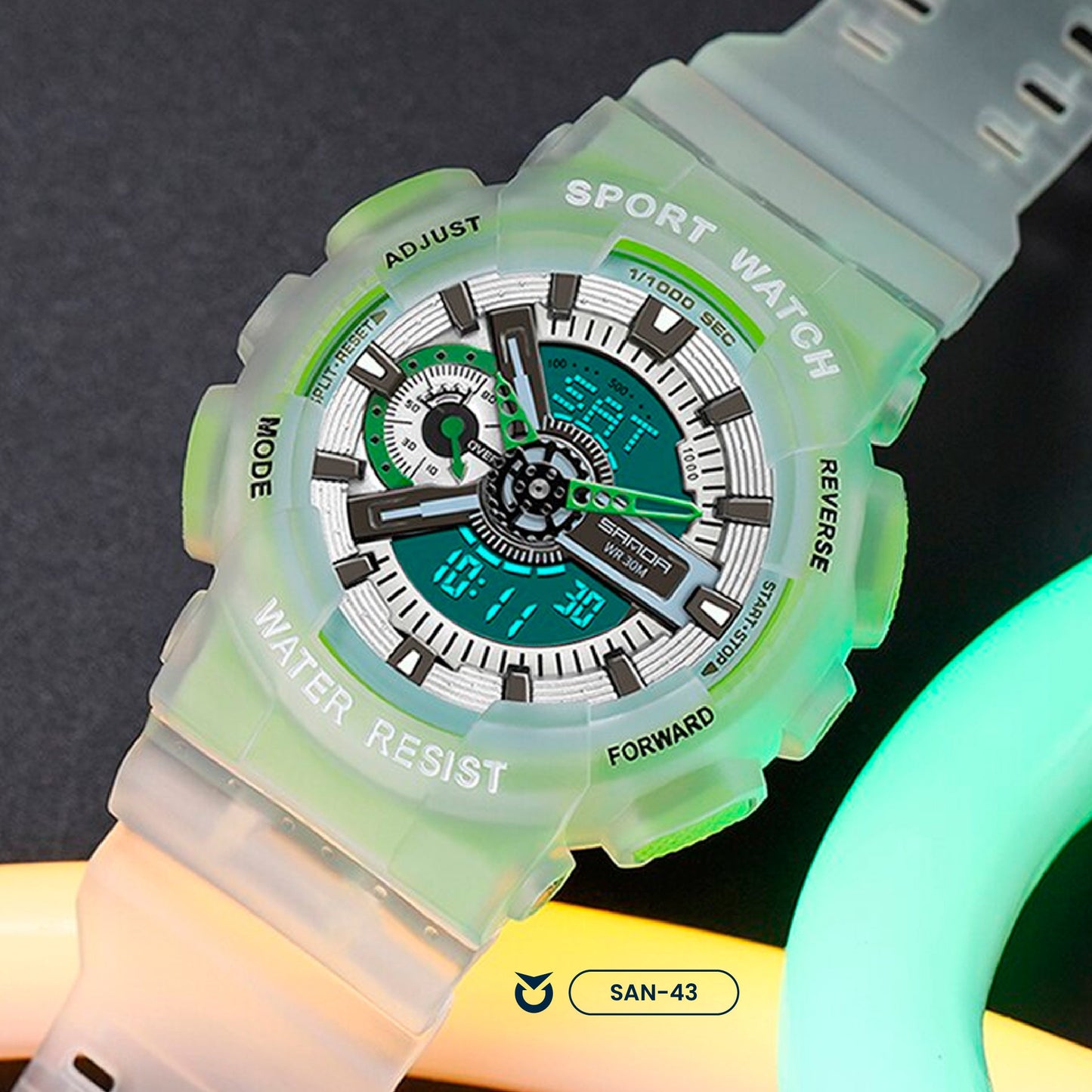 RELOJ SANDA DEPORTIVO BLANCO LEMON FANTASMA | SAN-43