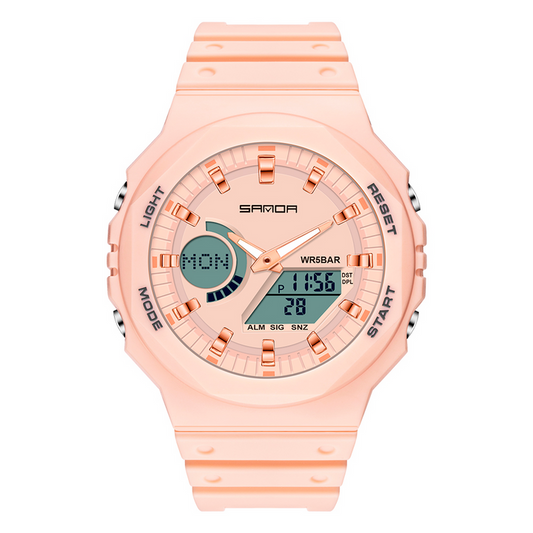 RELOJ DEPORTIVO SANDA MODERN PINK & WHITE  | SAN-39