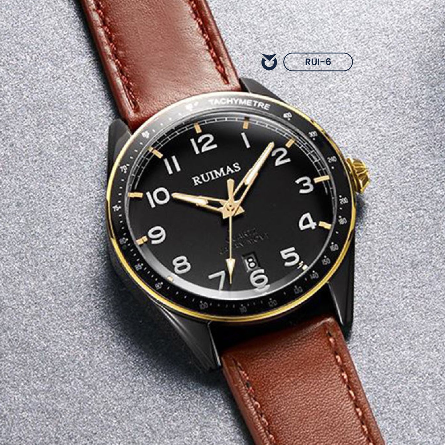 RELOJ RUIMAS MARRÓN CLÁSICO Y DORADO | SKU: RUI-6