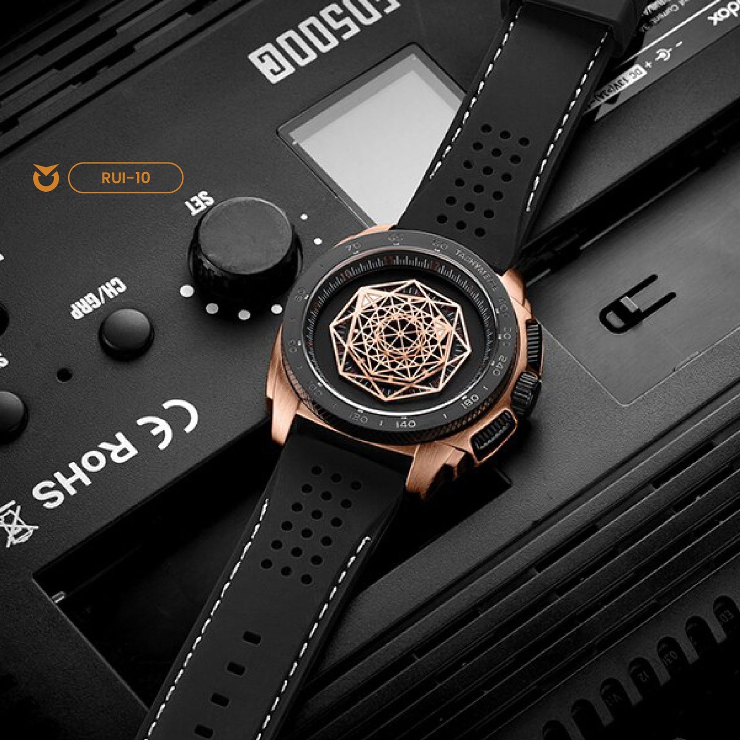 RELOJ RUIMAS -NEGRO DORADO | SKU: RUI-10