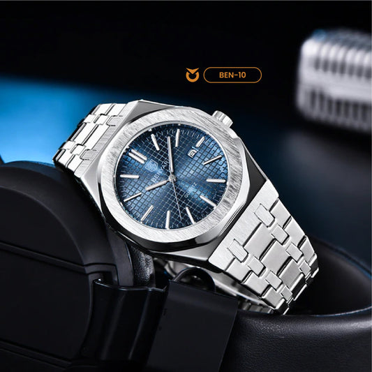 RELOJ BENYAR ORIGINAL ELEGANTE PLATEADO | BEN-10