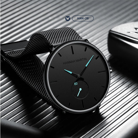 RELOJ PARA PAREJA: "BLACK & PINK CLASSIC" | SKU: HAN-28/29