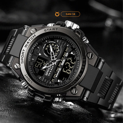 RELOJ SANDA MILITAR DEPORTIVO NEGRO | SAN-14