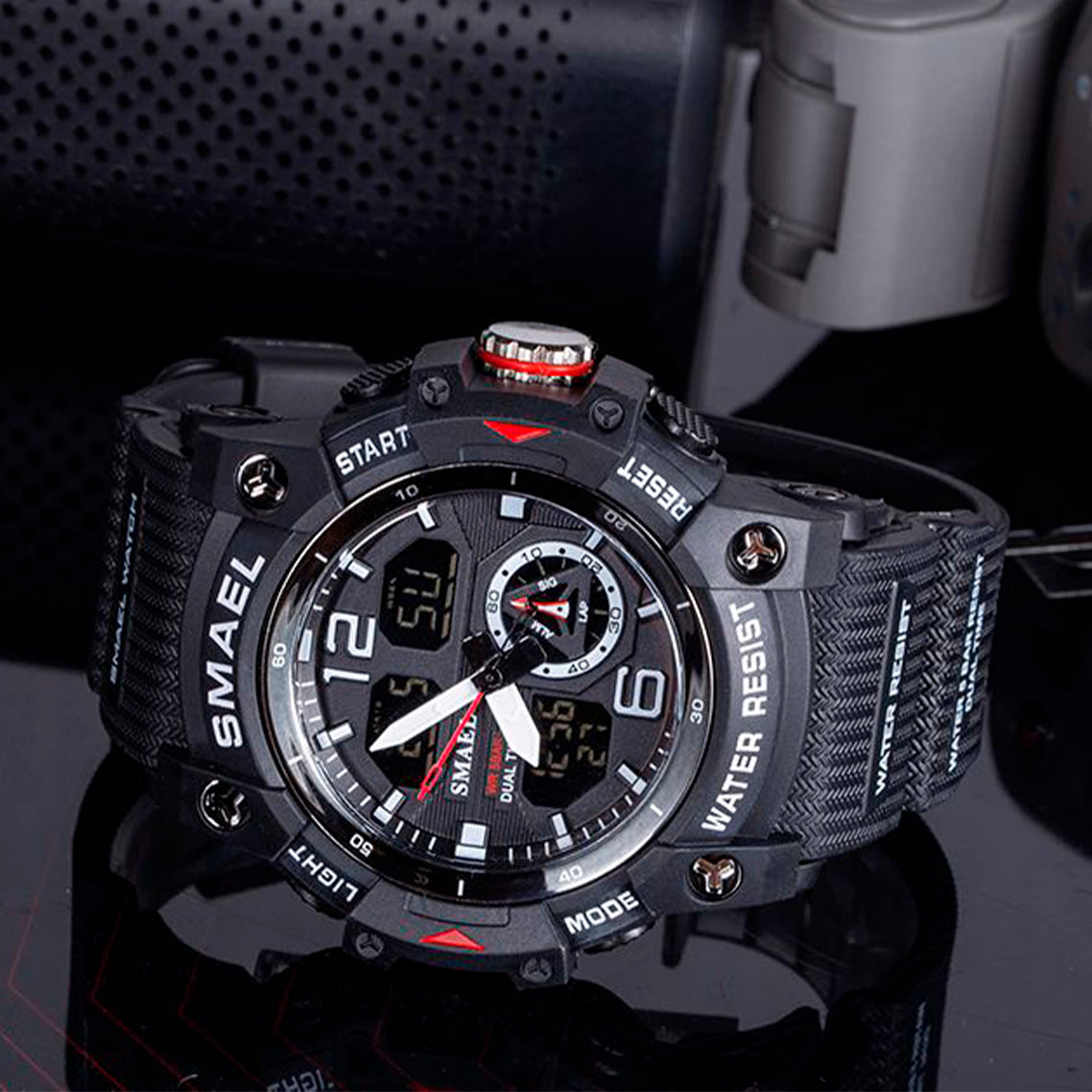 RELOJ SMAEL - VERDE / NEGRO CAUCHO MILITAR | SKU: SMA-17, SMA-16