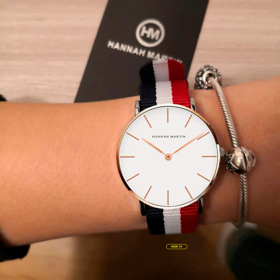 RELOJ HANNAH MARTIN MUJER - ROJO AZUL | SKU: HAN-14