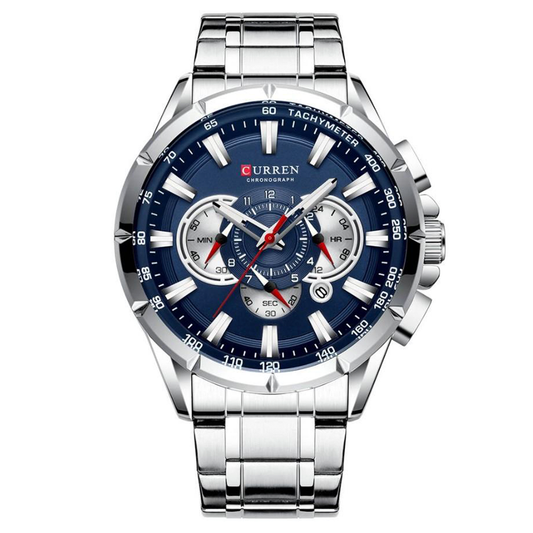 RELOJ CURREN - QUARTZ PLATEADO | SKU: CUR-32 - CLOCK-PERU