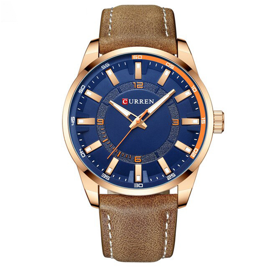 RELOJ CURREN - AZUL MODA MARRÓN   | SKU: CUR-77