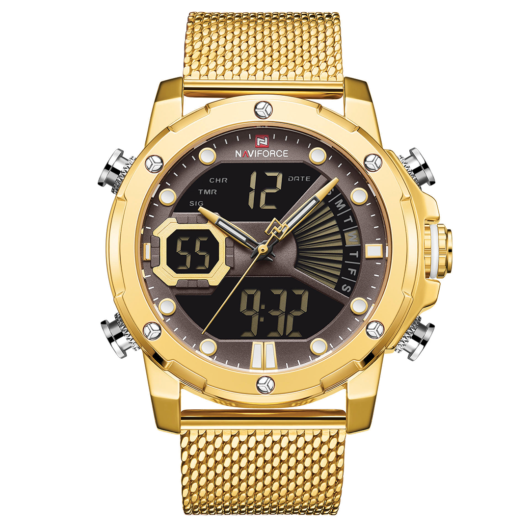 RELOJ NAVIFORCE ORIGINAL - ELEGANTE Y CASUAL - Dorado| NAV-61