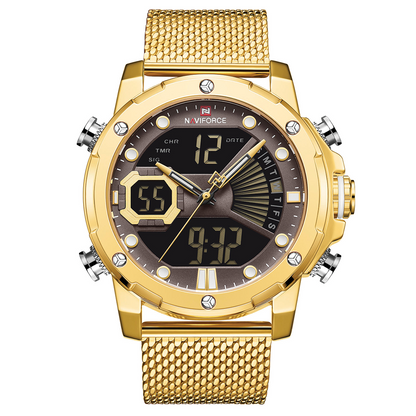 RELOJ NAVIFORCE ORIGINAL - ELEGANTE Y CASUAL - Dorado| NAV-61