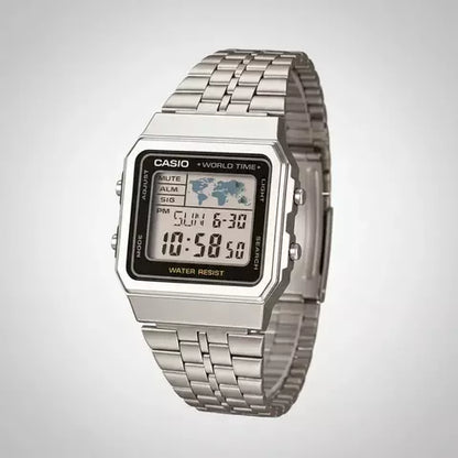 RELOJ CASIO VINTAGE A-500WA-1 ORIGINAL PLATEADO | SKU: CAS-281