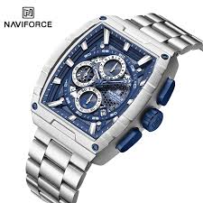 RELOJ NAVIFORCE ORIGINAL ACERO TIPO RM ACERO PLATA | SKU: NAV-244