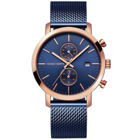 RELOJ HANNAH MARTIN - ELEGANTE AZUL | SKU: HAN-16