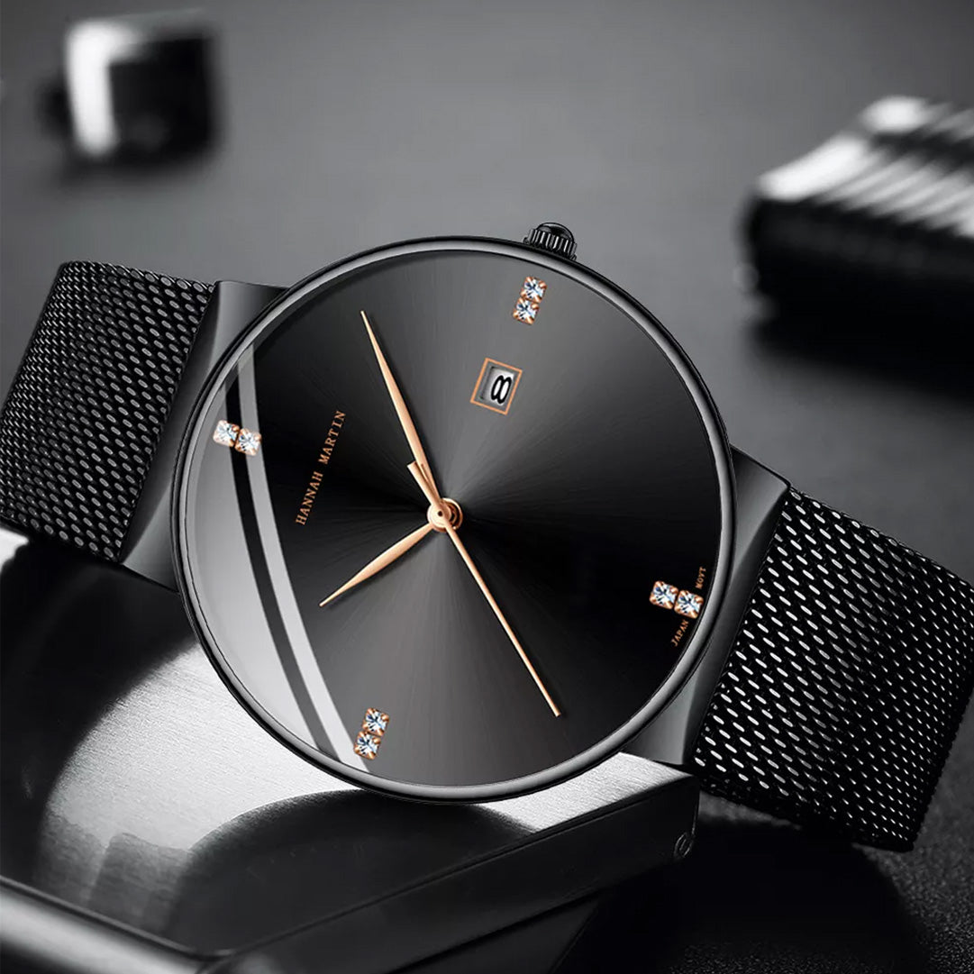 RELOJ HANNAH MARTIN NEGRO VERANO ELEGANTE | SKU: HAN-22