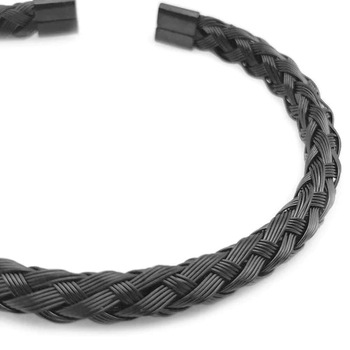 BRAZALETE TRENZADO CASUAL BLACK | BRA-45