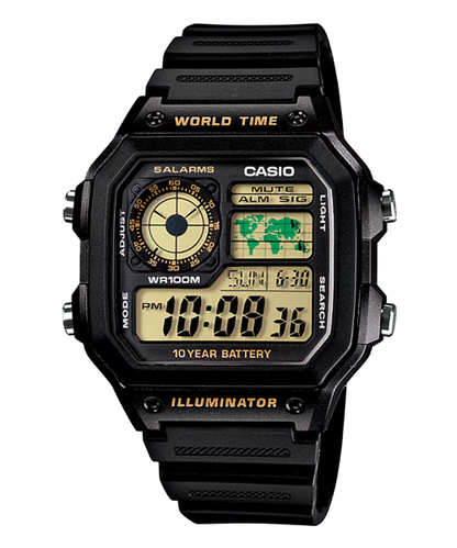 RELOJ CASIO DIGITAL ORIGINAL | AE-1200WH-1BV | CAS-27