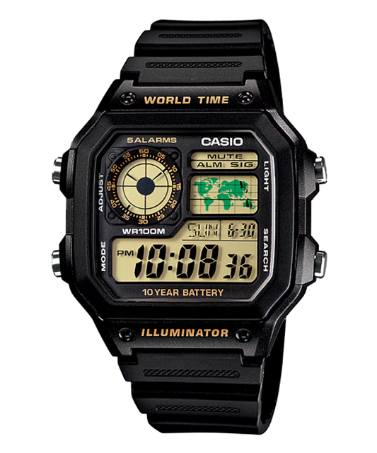 RELOJ CASIO DIGITAL ORIGINAL | AE-1200WH-1BV | CAS-27