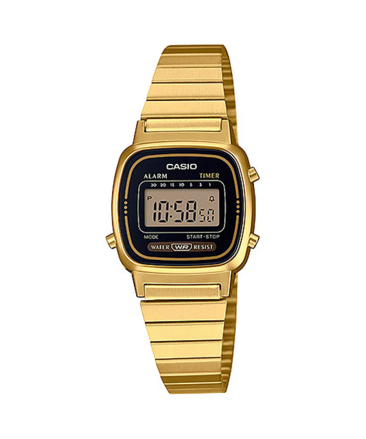RELOJ CASIO ORIGINAL DE ACERO DORADO  LA-670WGA-1 | CAS-271