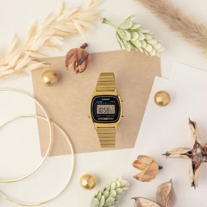RELOJ CASIO ORIGINAL DE ACERO DORADO  LA-670WGA-1 | CAS-271